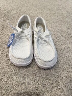 Hey Dude White Mesh Slip-On Casual Shoes